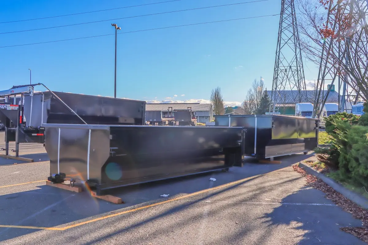 Roll-off dumpster ready for waste disposal at job site for Cleanout Dumpster Rental in Newmarket